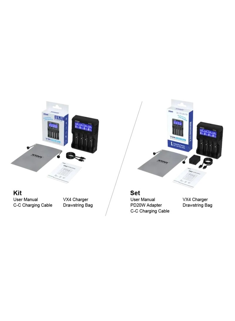 XTAR Visible Mixer VX4 Charger SET - Image 3
